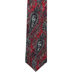 Christian Dior Men's Neck Tie Silk‎ Blend Paisley Red Classic Monsieur